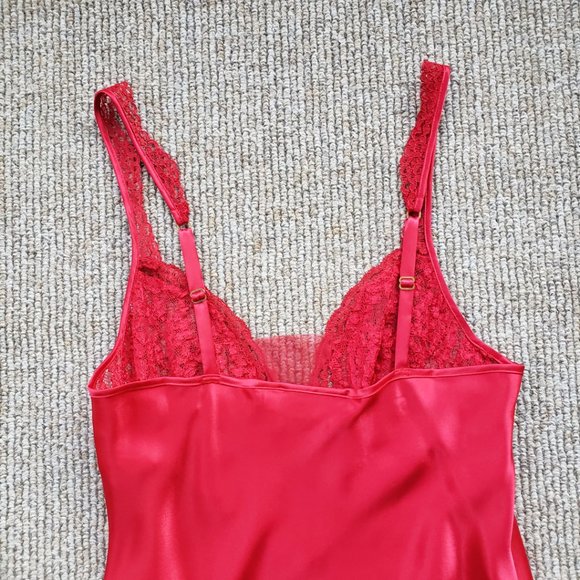 Victoria's Secret Gold Label Satin Nightgown Red Medium - Picture 9 of 12